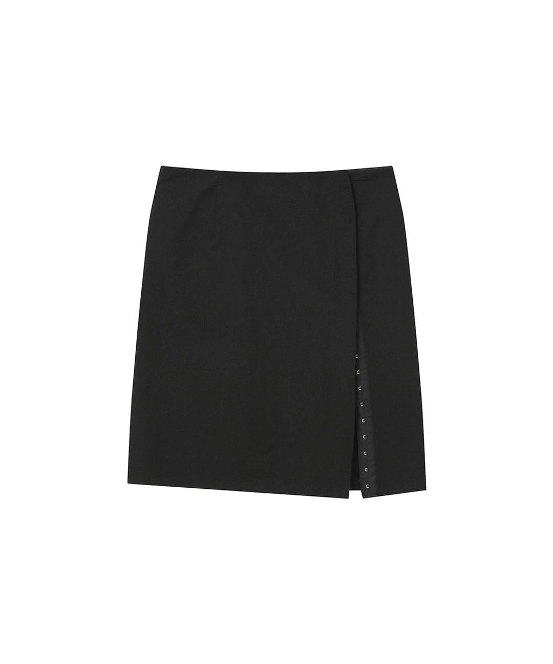미세키서울 Hookandeye slit skirt BLACK 상품 이미지 1