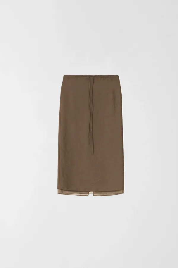 LAYER STRING LONG SKIRT_COCOA BROWN_OE2C2CSK42CBW