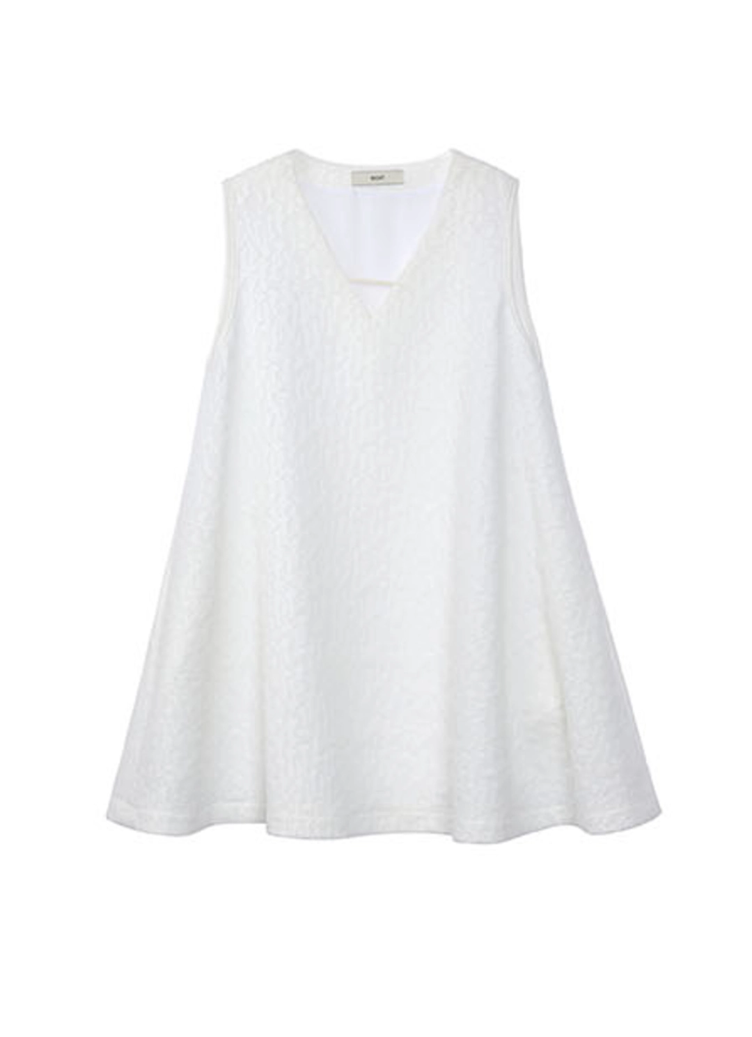 쏘이르 A LINE WRINKLE MINI DRESS - WHITE 상품 이미지 3