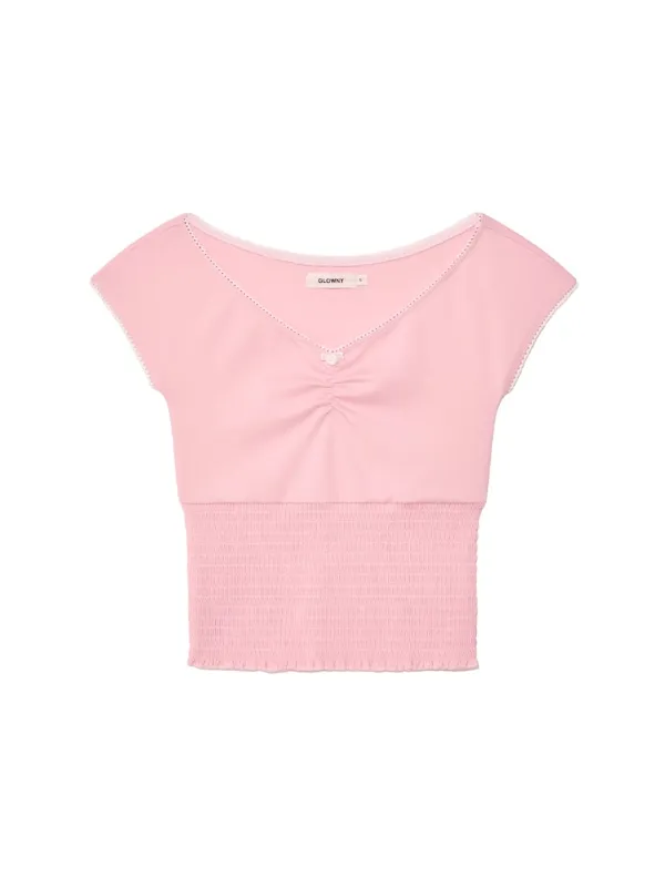 PEEKABOO SMOKE TEE (PINK)