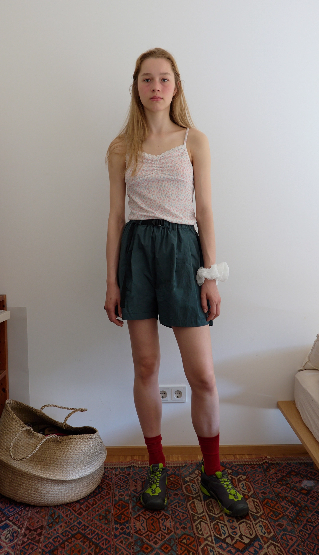 노컨텐츠 195. Belt Half Pants _ Dark Green 상품 이미지 1