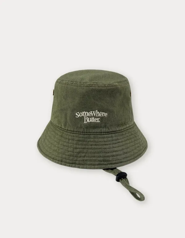 Vintage Wave Logo Safari Hat - Khaki