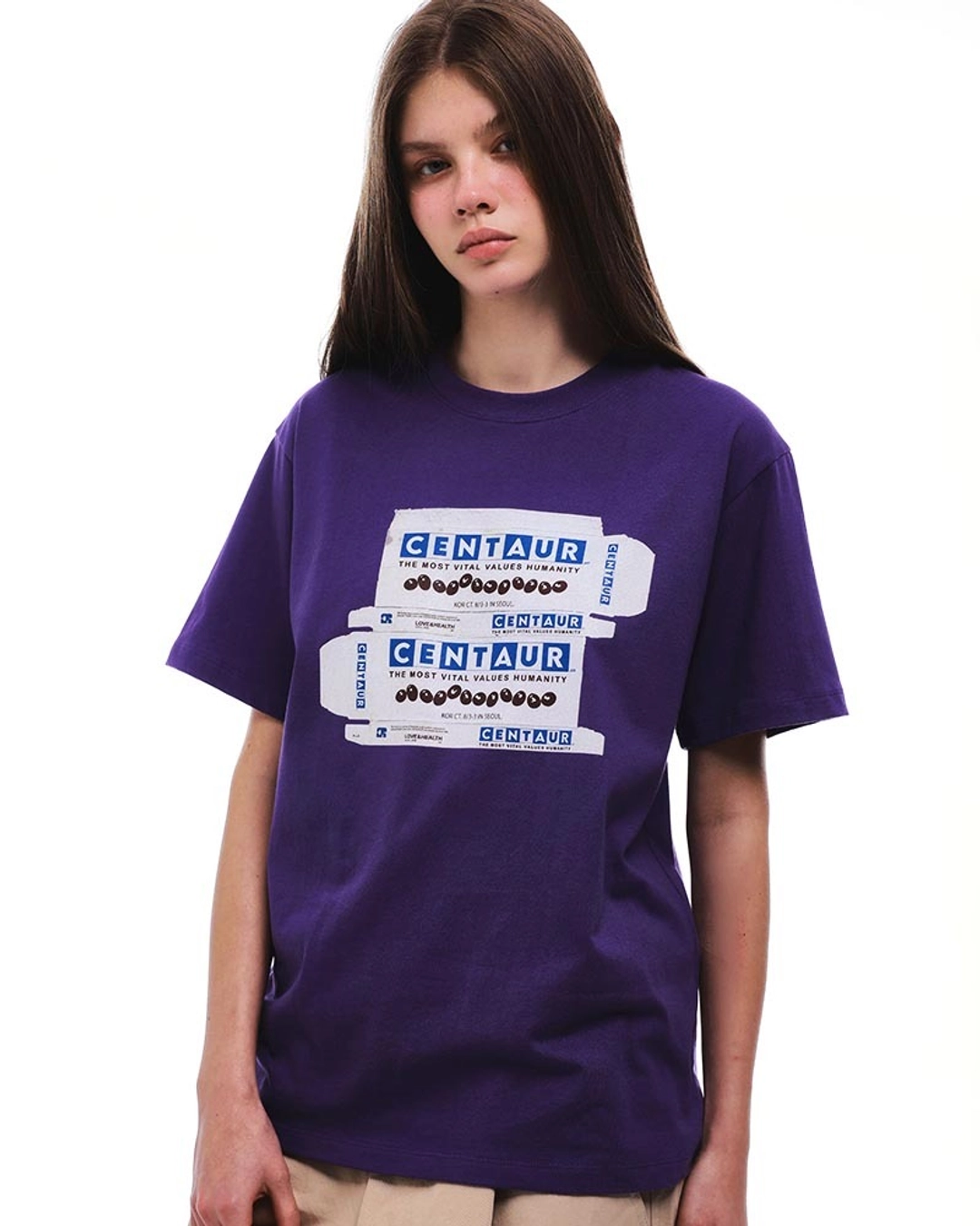 센토르 CENTAUR CHOCOLATE BOX T-SHIRT_PURPLE 상품 이미지 2