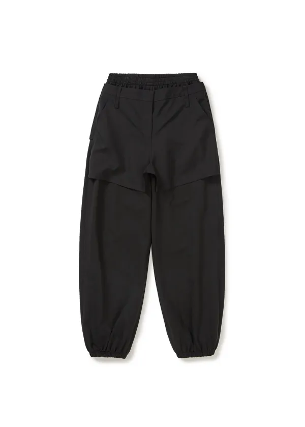 LAYERED SHORTS SWEATPANTS (BLACK)