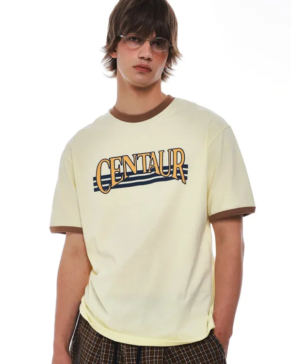 CENTAUR VINTAGE RINGER T-SHIRT_YELLOW