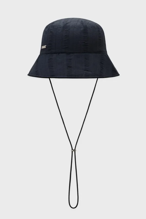 Stripe Bucket Hat (Navy)