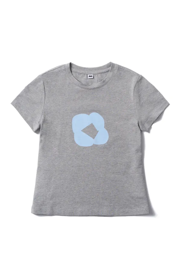 Baby Flower Tee Grey