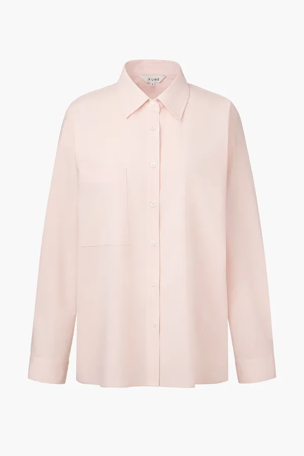 [3rd Re-order] Wrinkle Free Over-Fit Shirt, Pink