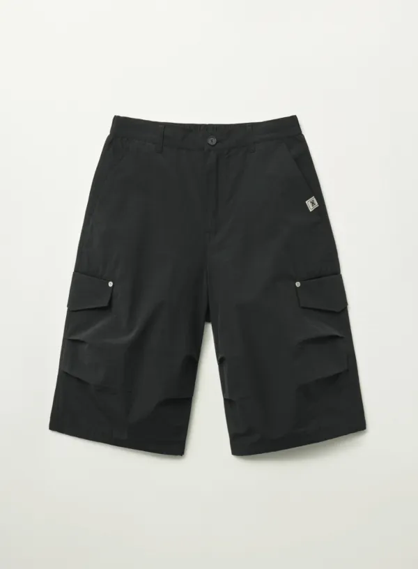 Nylon Parachute Shorts - Black