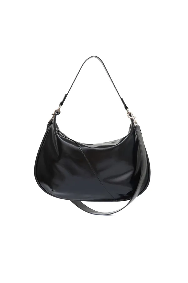 [3차 재입고] [YEOMIM X 이유정] 하프 문 백 half moon bag (crinkle black)