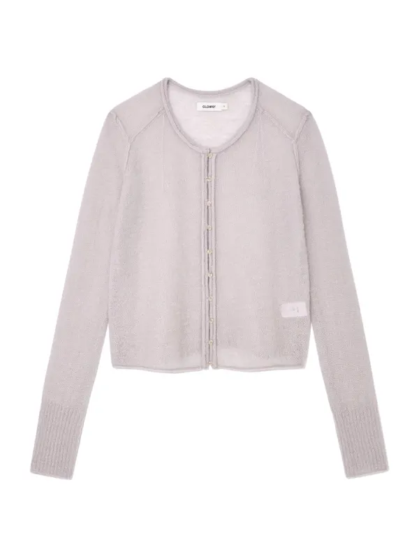 HOUSE BUTTON CARDIGAN (DUSTY LAVENDER)