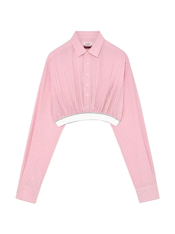 WILLY CROP SHIRT (PINK STRIPE)