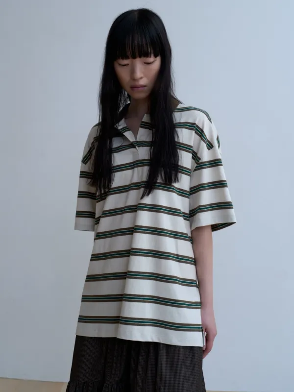 Green pin stripe short sleeve t-shirt (green)
