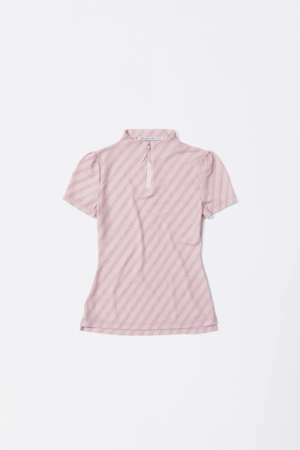 Stripe Jersey Top Pink