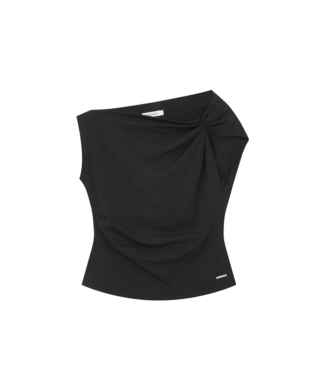 미세키서울 Slanted sleeveless top BLACK 상품 이미지 2