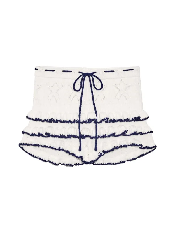 CANDY POP KNIT SHORTS (WHITE)