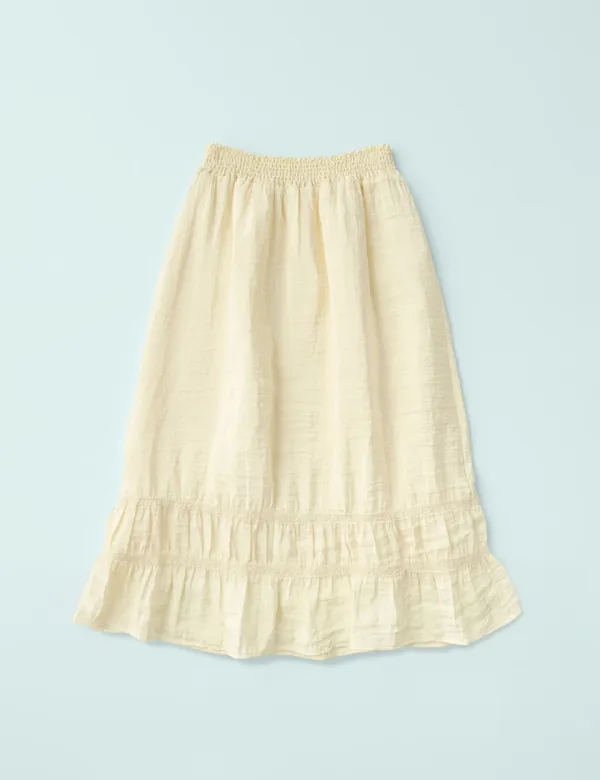 Sandy Shirring Skirt (Cream)