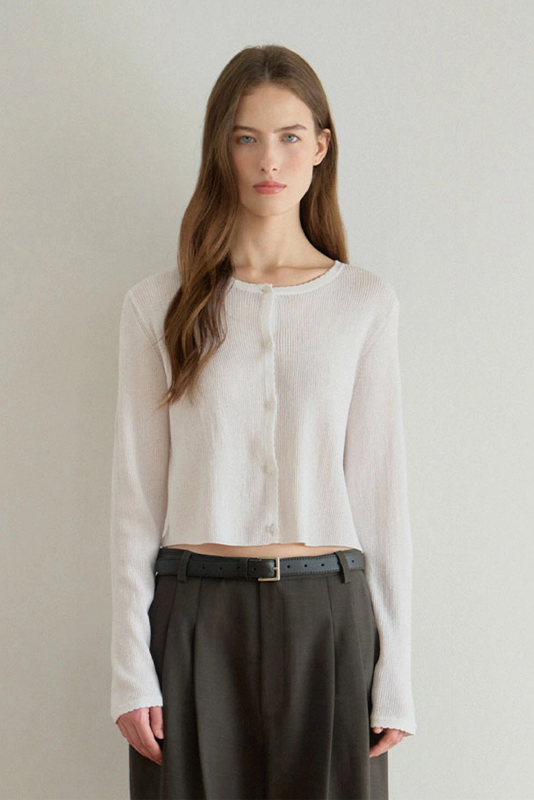 샤드라마 VISCOSE RIBBED CARDIGAN 상품 이미지 2