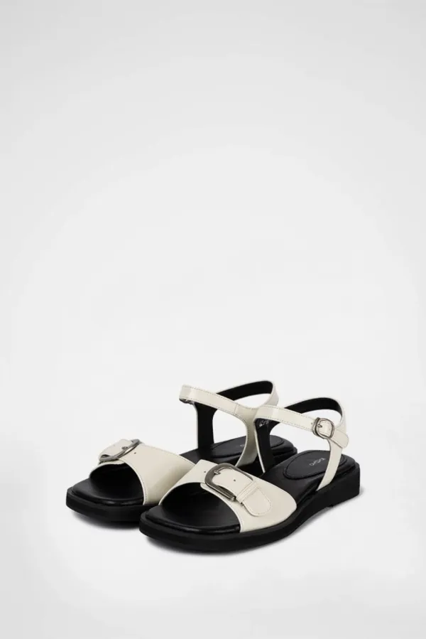 BUCKLE LIT SANDALS / IVORY