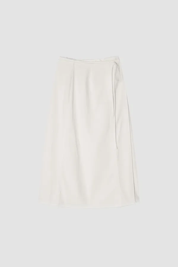 4th) Caila White Wrap Skirt
