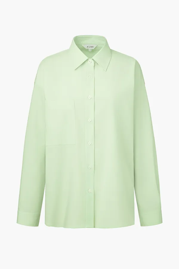 [2nd Re-order] Wrinkle Free Over-Fit Shirt, Lime