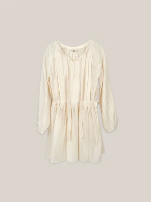 FRILL MINI DRESS  [ CREAM BEIGE ]