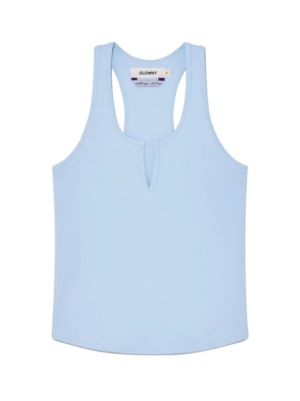PURE MODAL SLIT TANK (BABY BLUE)