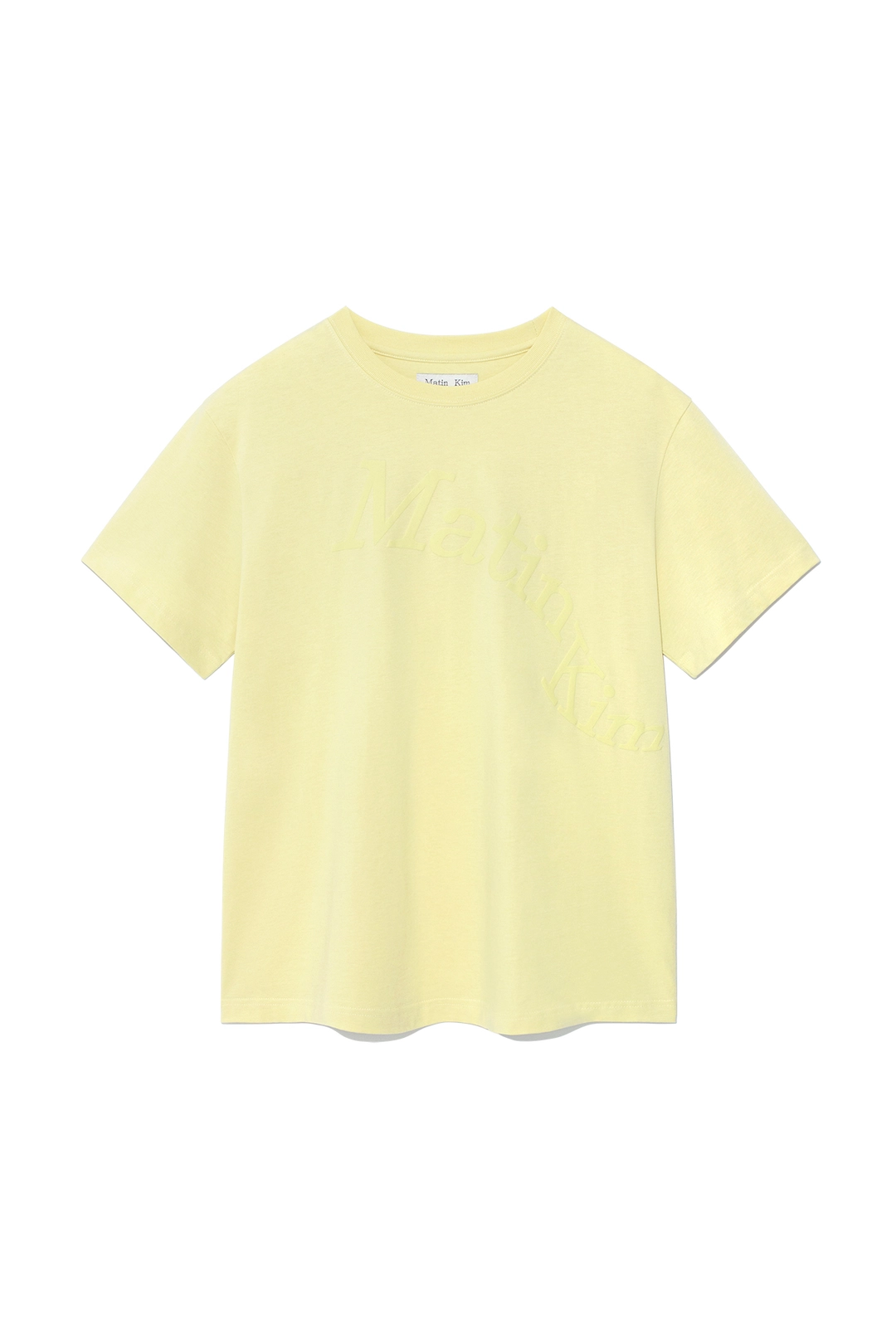 마뗑킴 MATIN WAVE PRINTING LOGO TOP IN YELLOW 상품 이미지 1
