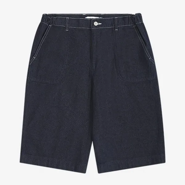REGULAR WIDE WORK HALF PANTS (DENIM)