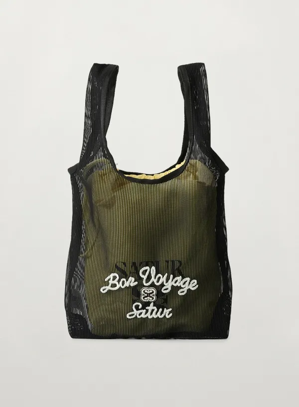 Bon Voyage Small Mesh Bag - Black