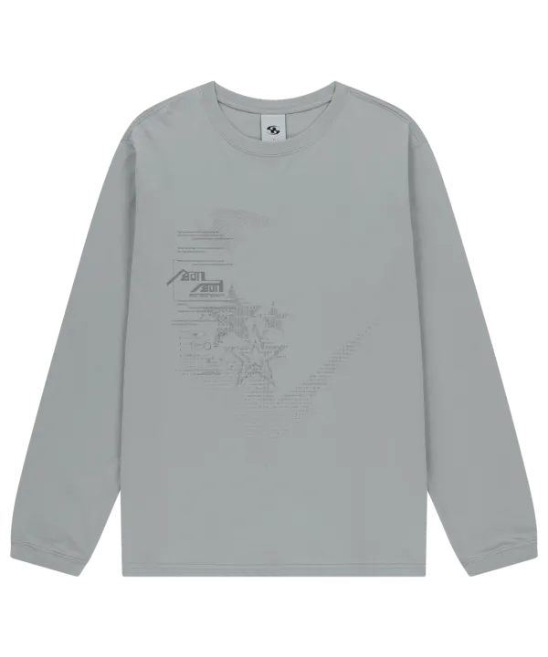SERIAL PORT LONG SLEEVES [LIGHT GREY]