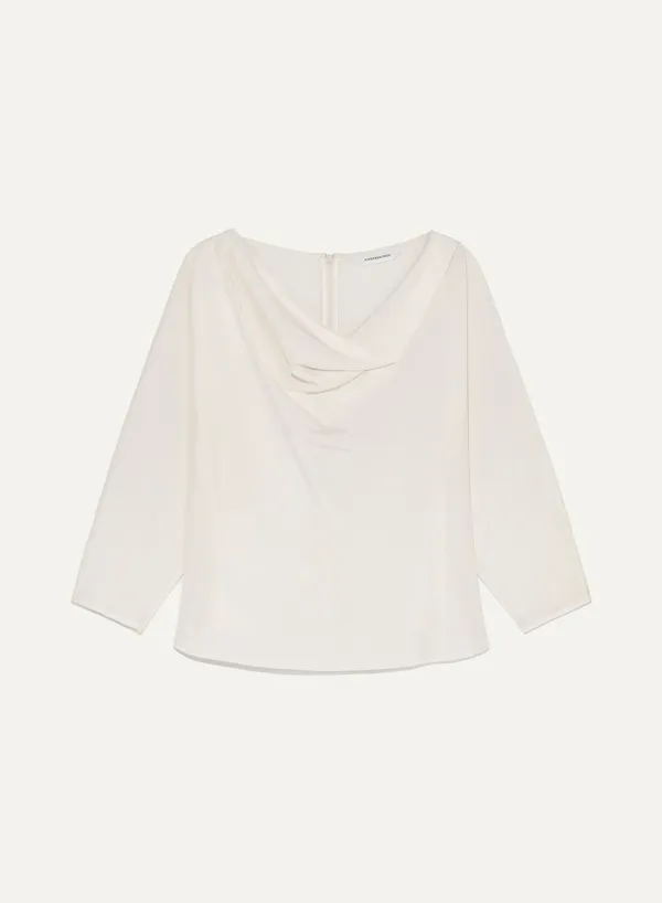 Edith Draped Top Ivory
