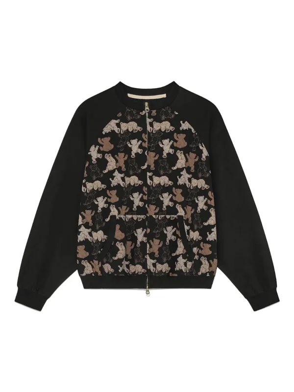 TEDDY JERSEY ZIP UP (CHOCO BEAR)