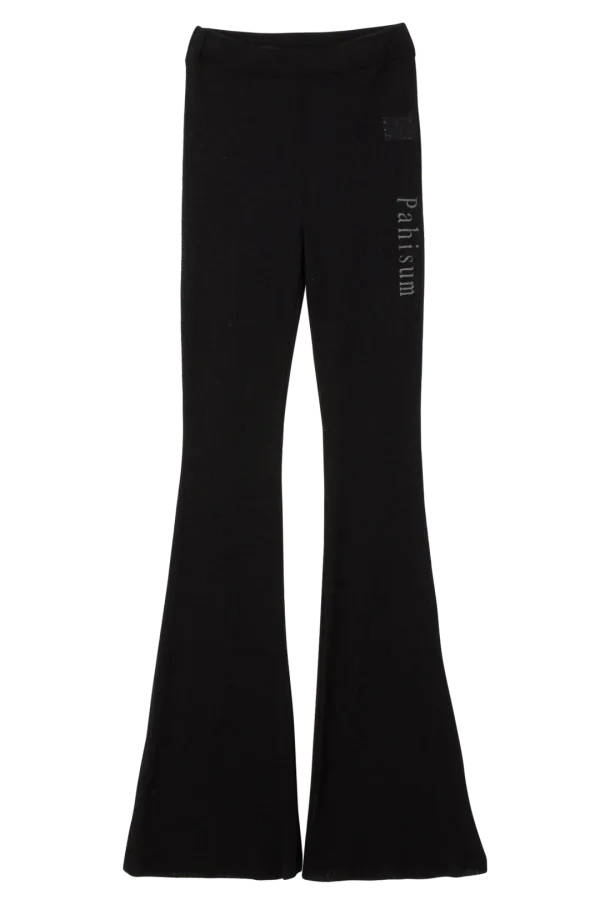 MESH BOOT-CUT PANTS_BLACK