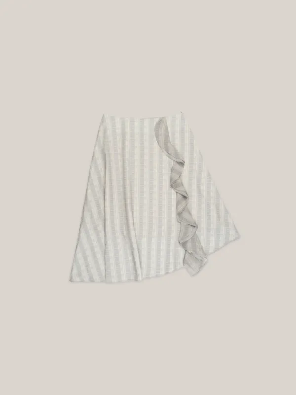 FRILL CHECK SKIRT  [ MINT ]