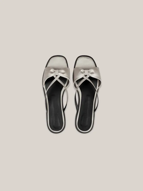 RIBBON SATIN FLIP FLOP [ MINT ]
