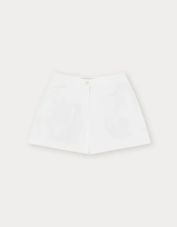 Perrie Cotton Short Pants - Ivory