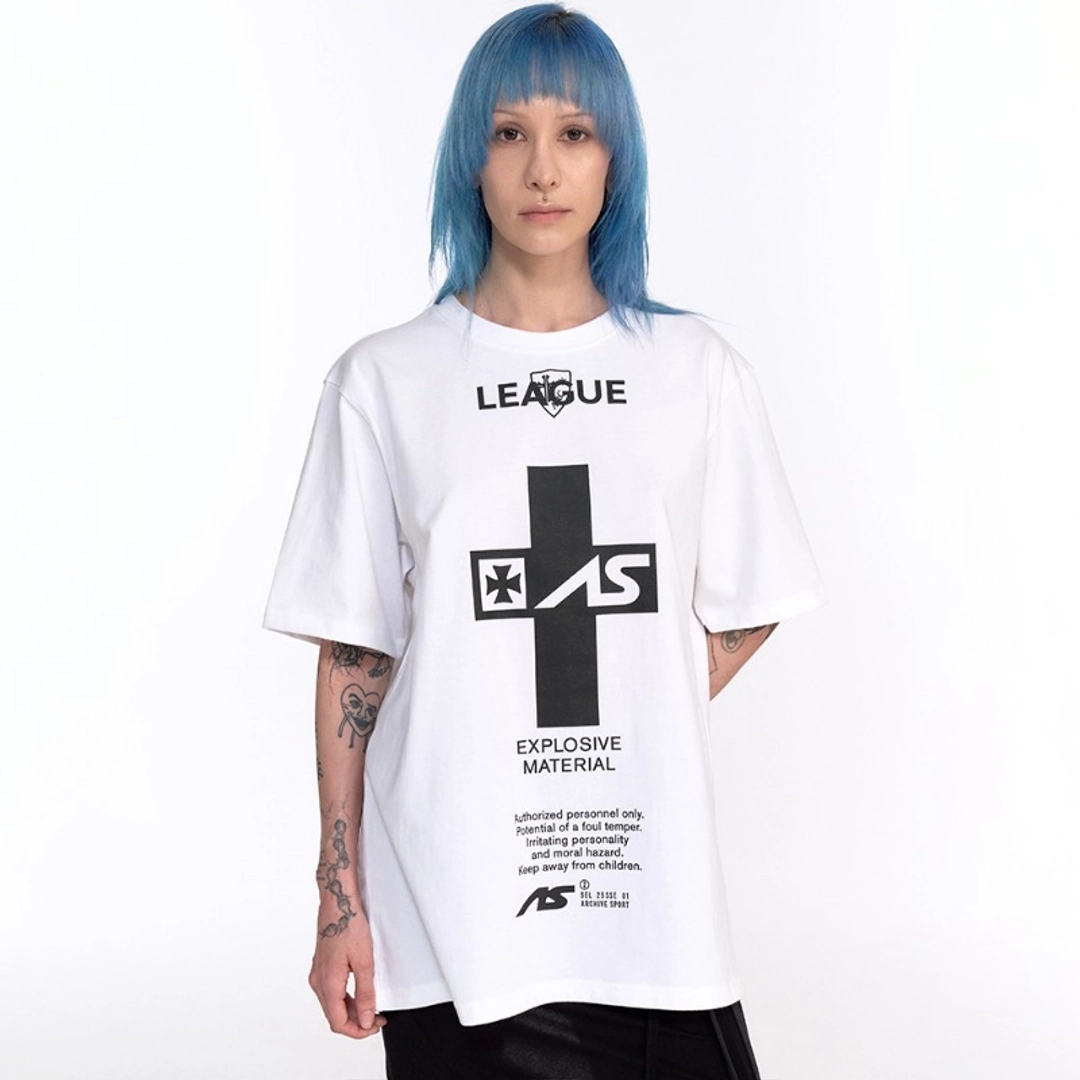 2000아카이브 [REORDER] LEAGUE OVERSIZED T-SHIRT (WHITE) 상품 이미지 2