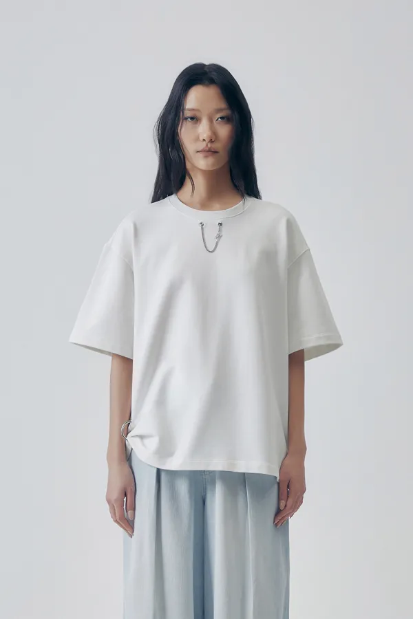 Dubre Chain T-shirts [ White ]