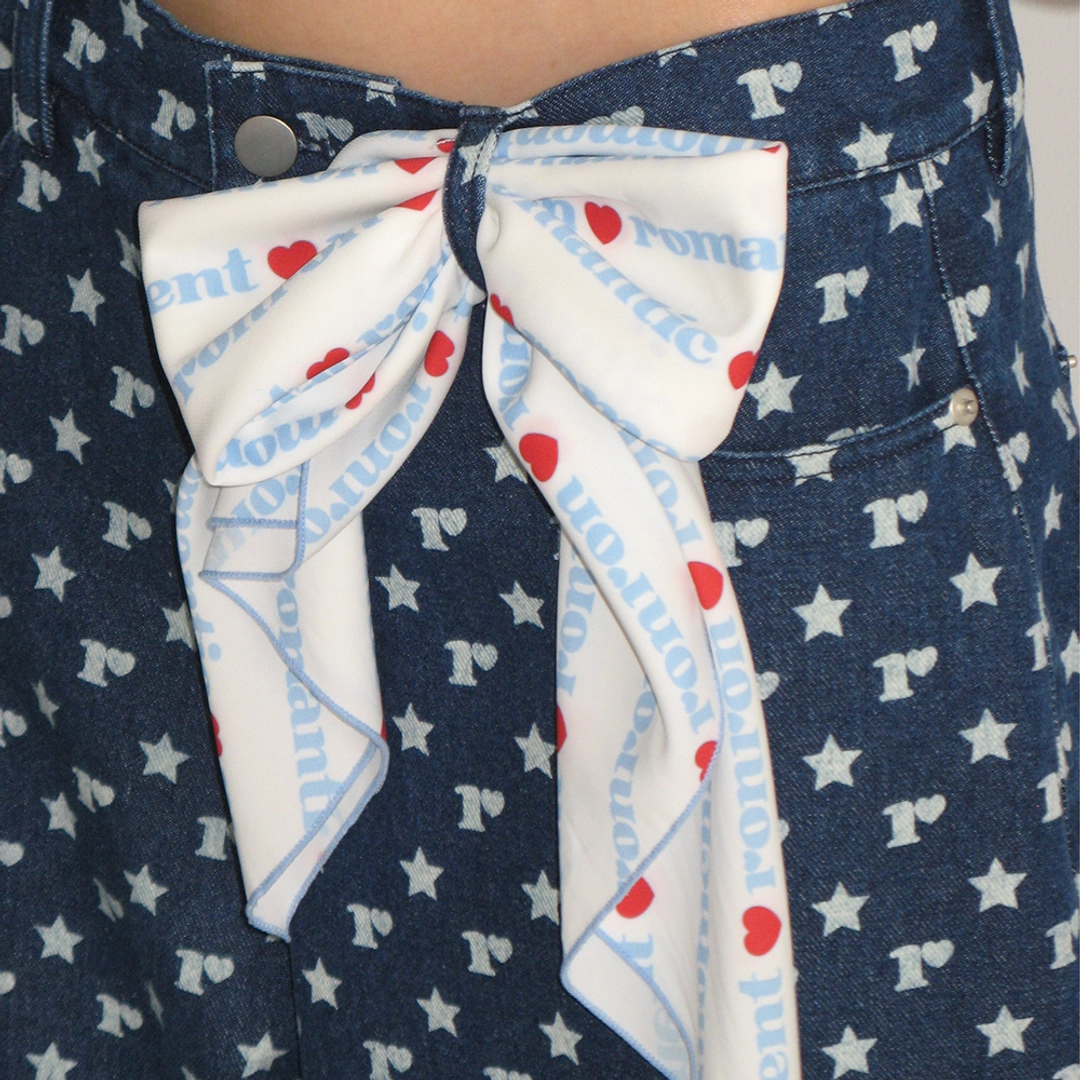 론론 ALL OVER PRINT BANDANA TOP WHITE 상품 이미지 1