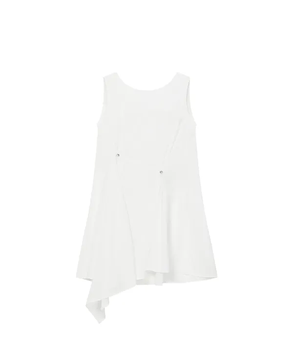 Billow sheer sleeveless one piece IVORY