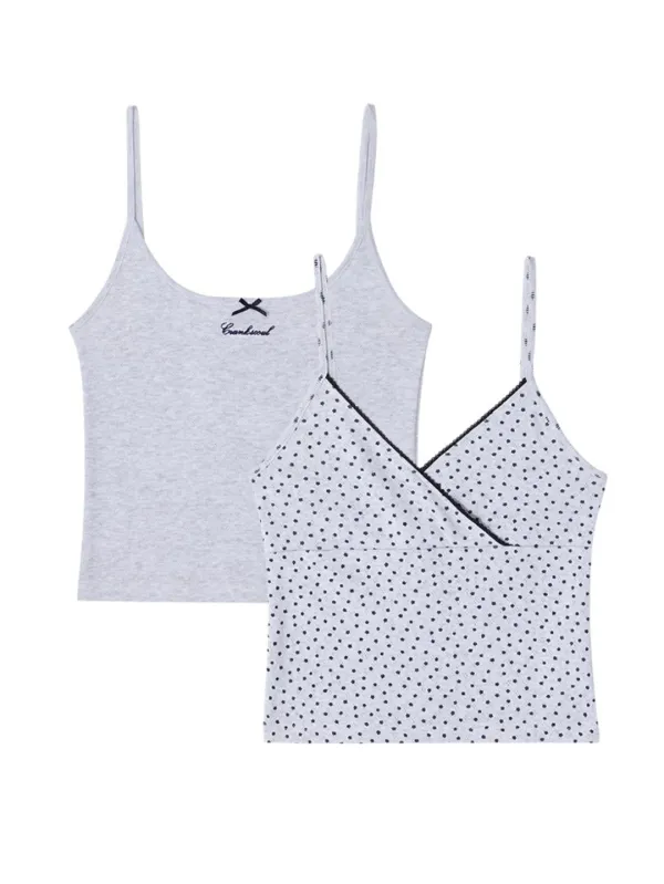 STAR LAYERED SLEEVELESS SET_NAVY
