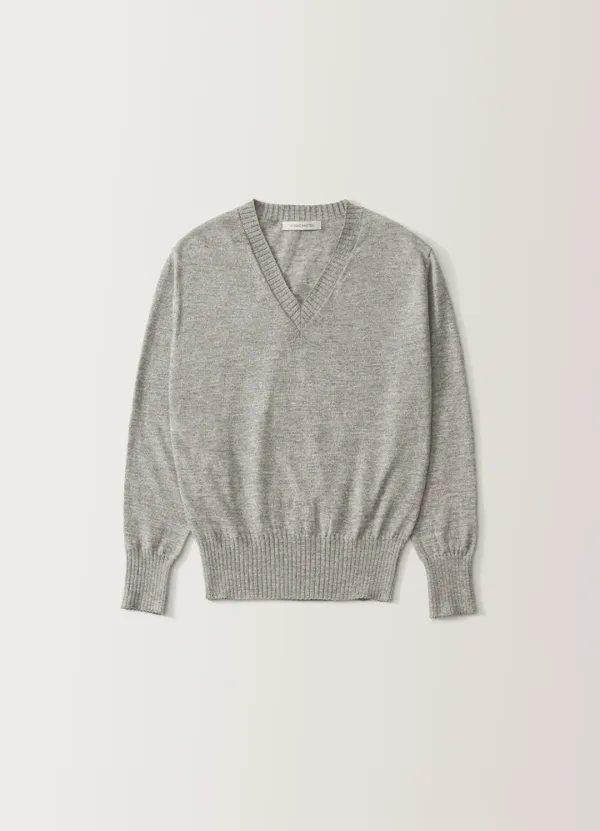 3RD / Marine v-neck pullover (Gray)