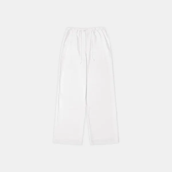 SIPT7160 린넨 블렌드 스트링 팬츠_White