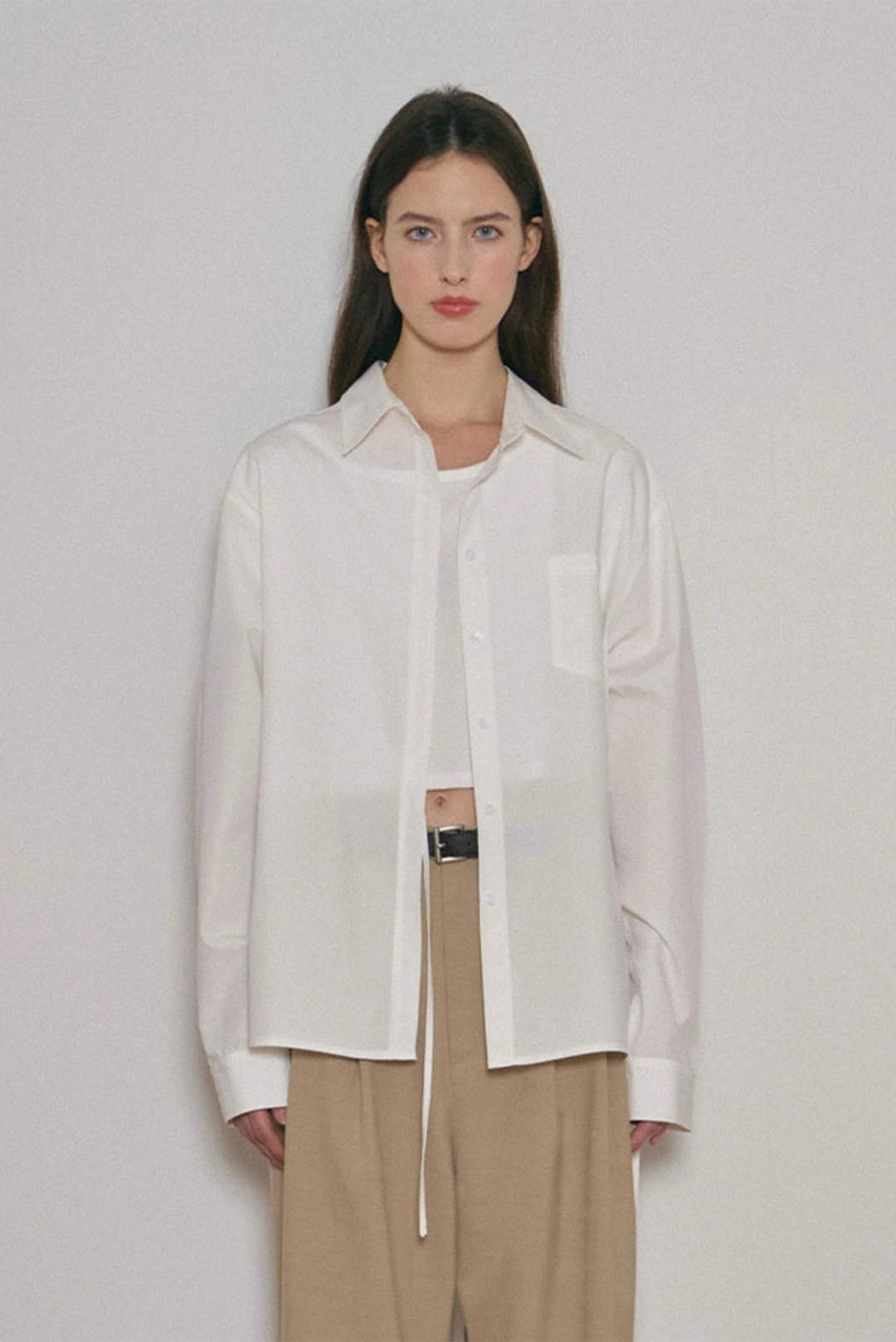 샤드라마 WRAP STRING SHIRT [IVORY] 상품 이미지 2