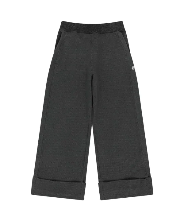 RIBBED BAND PANTS CHARCOAL