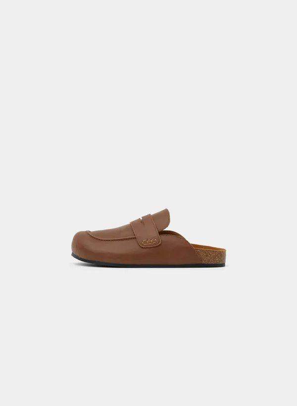 Benzy leather penny mules