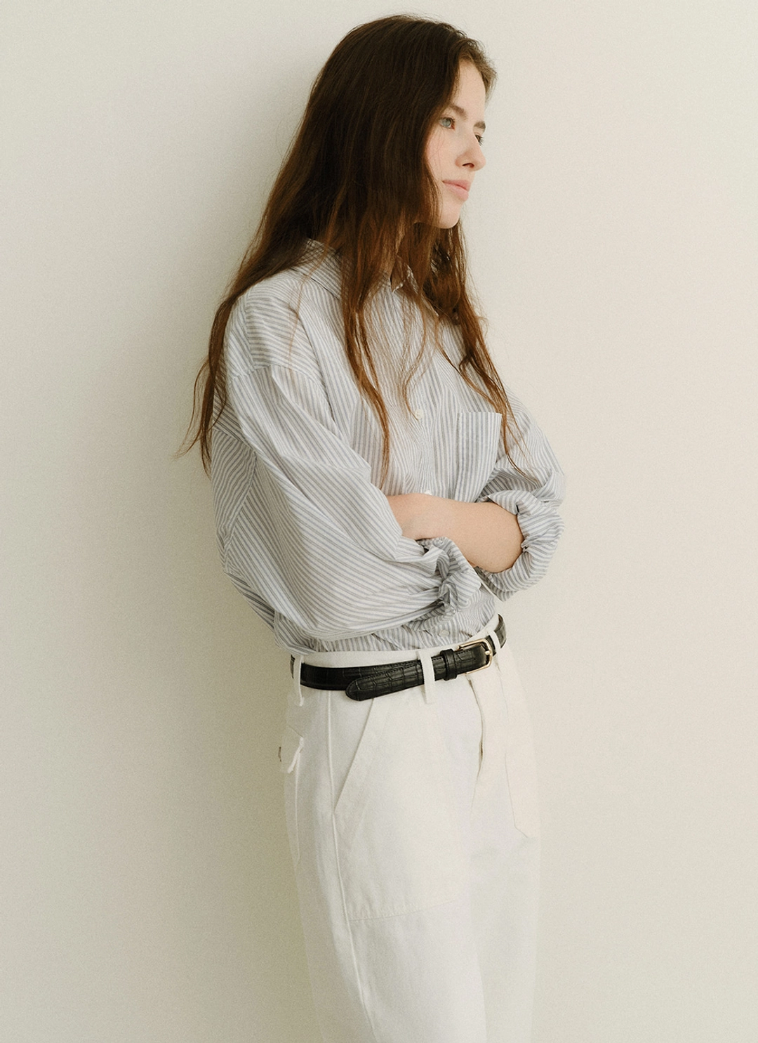 르닐 4TH / Houth Stripe Shirt (Blue) 상품 이미지 3