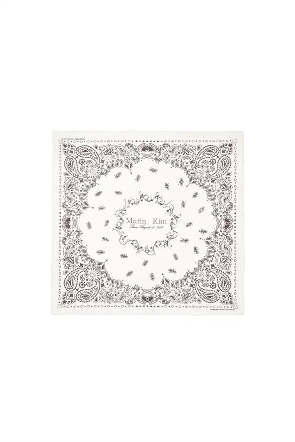 MATIN VINTAGE PRINTED BANDANA IN IVORY