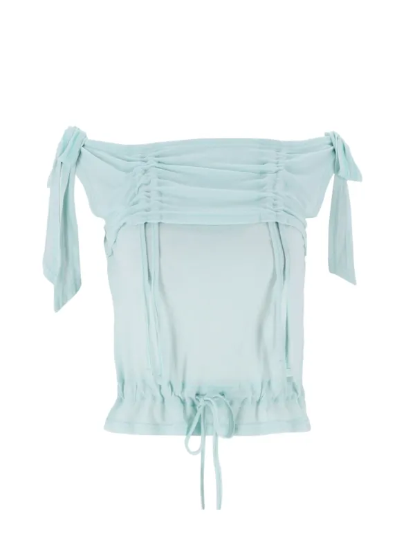 RABBIT SHIRRING T-SHIRT MINT